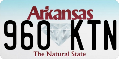 AR license plate 960KTN