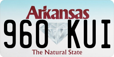 AR license plate 960KUI