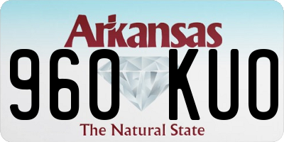 AR license plate 960KUO
