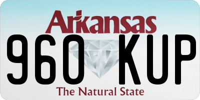 AR license plate 960KUP
