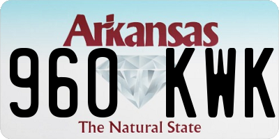 AR license plate 960KWK