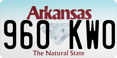 AR license plate 960KWO