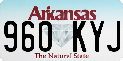 AR license plate 960KYJ