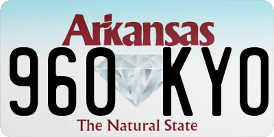 AR license plate 960KYO