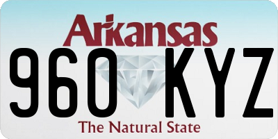 AR license plate 960KYZ