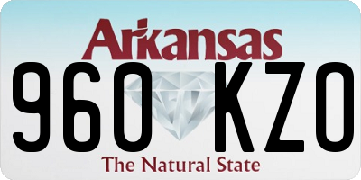 AR license plate 960KZO