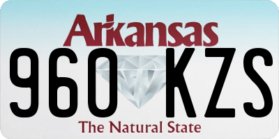 AR license plate 960KZS