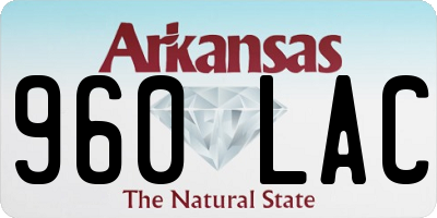 AR license plate 960LAC