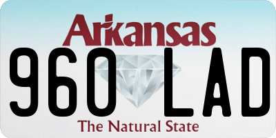 AR license plate 960LAD