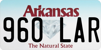 AR license plate 960LAR