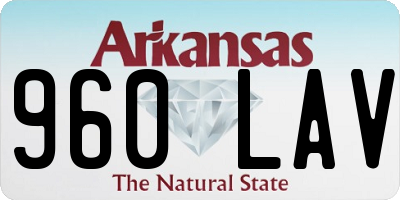 AR license plate 960LAV