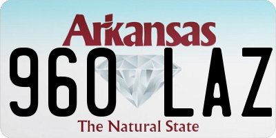 AR license plate 960LAZ