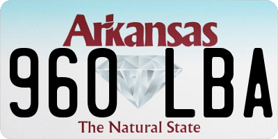AR license plate 960LBA