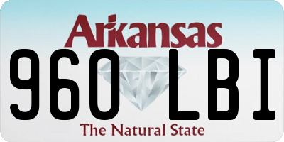 AR license plate 960LBI