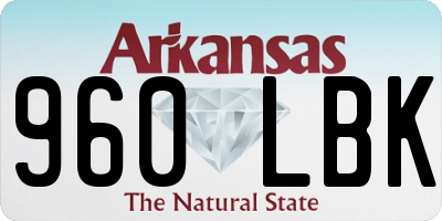 AR license plate 960LBK