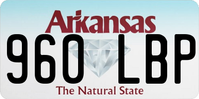 AR license plate 960LBP