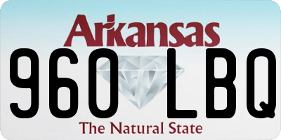 AR license plate 960LBQ