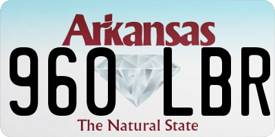 AR license plate 960LBR