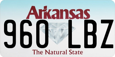 AR license plate 960LBZ