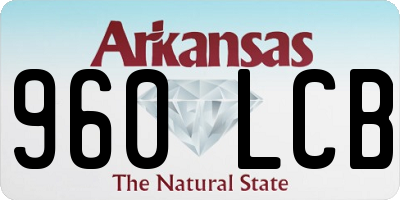 AR license plate 960LCB