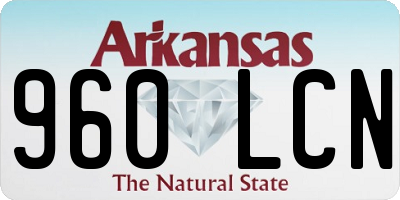 AR license plate 960LCN