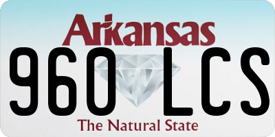 AR license plate 960LCS