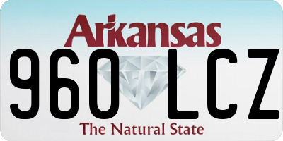 AR license plate 960LCZ