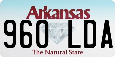AR license plate 960LDA