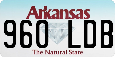 AR license plate 960LDB