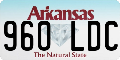 AR license plate 960LDC
