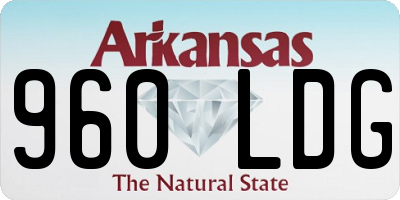 AR license plate 960LDG