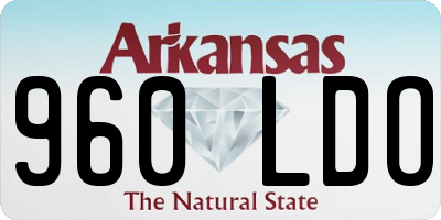 AR license plate 960LDO
