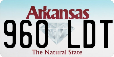 AR license plate 960LDT