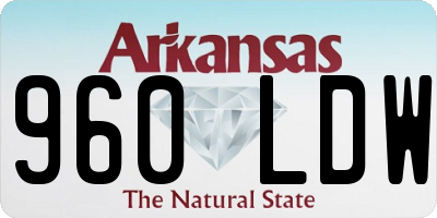 AR license plate 960LDW