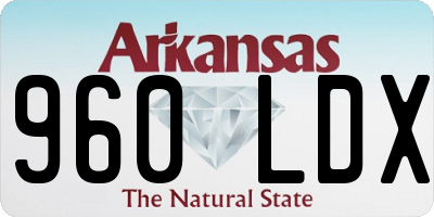 AR license plate 960LDX
