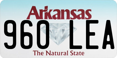 AR license plate 960LEA