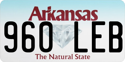 AR license plate 960LEB