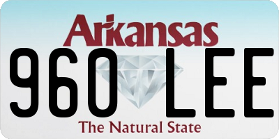 AR license plate 960LEE