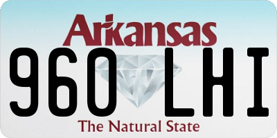 AR license plate 960LHI