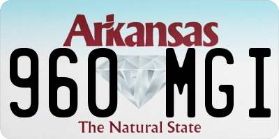 AR license plate 960MGI