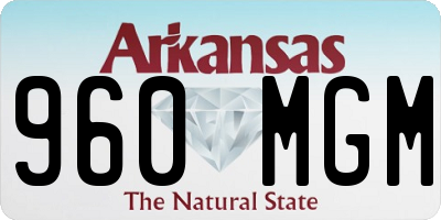 AR license plate 960MGM