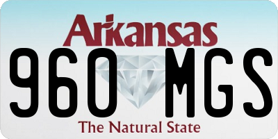 AR license plate 960MGS