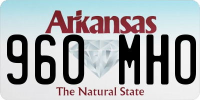AR license plate 960MHO