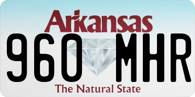 AR license plate 960MHR