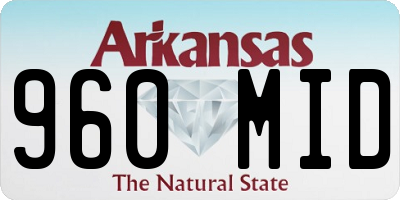 AR license plate 960MID