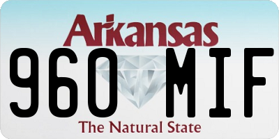 AR license plate 960MIF