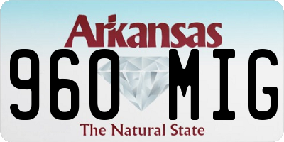 AR license plate 960MIG