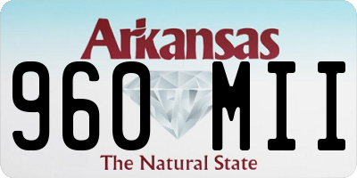 AR license plate 960MII