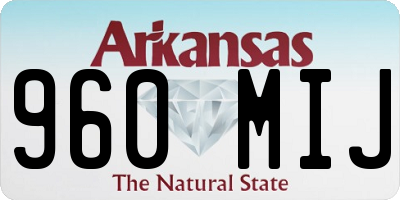 AR license plate 960MIJ