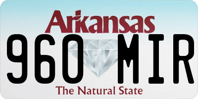 AR license plate 960MIR